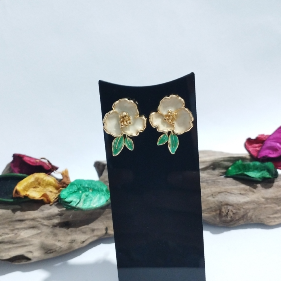 Flor esmaltada rosa clara - #2