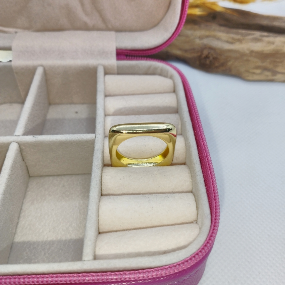 Anel quadrado Liso - #3