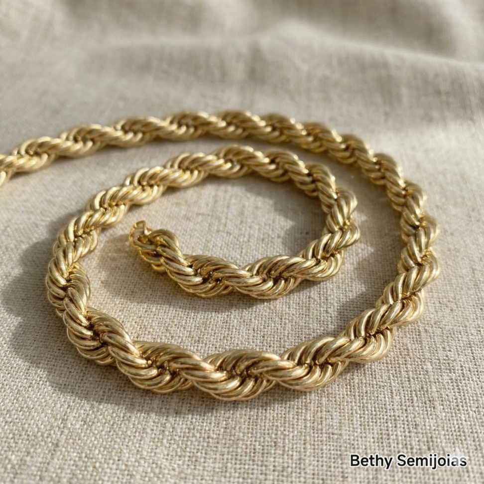 Corrente cordão baiano 8mm - 45 cm - #1