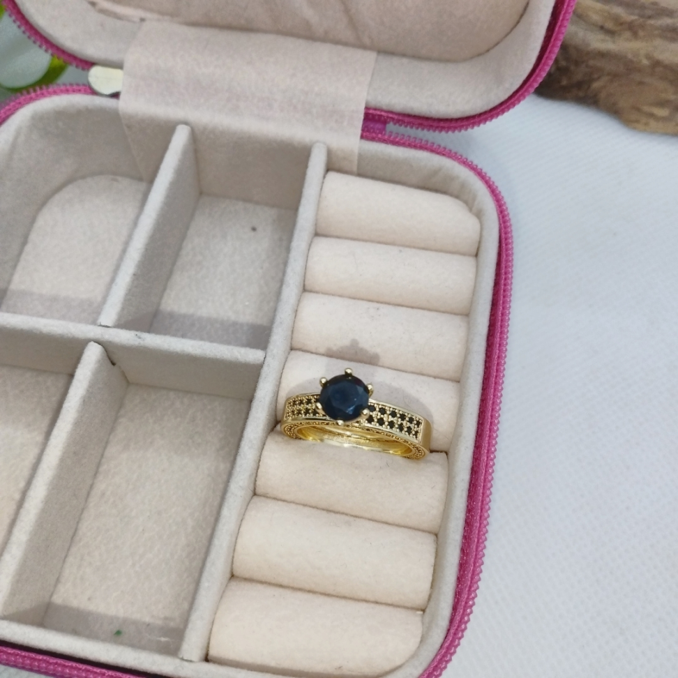 Anel Solitario todo cravejado preto 20 - #3