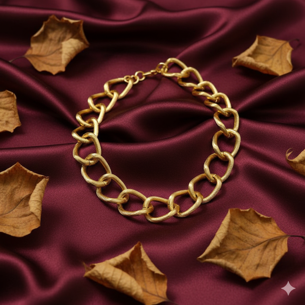 Colar elos grandes folheado a ouro - #3