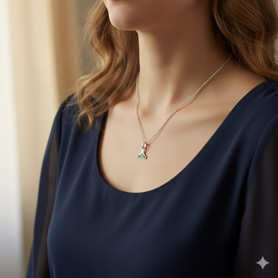 Colar com pingente de sereia com abalone - #2