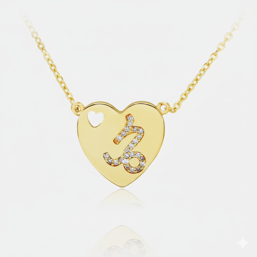 Colar coração signo - Capricórnio - #4