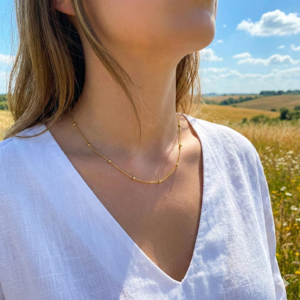 Corrente bolinhas 45 cm - #2