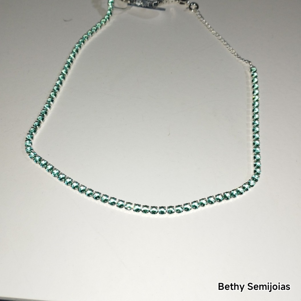 Chocker Riviera em pedras verde água - #3