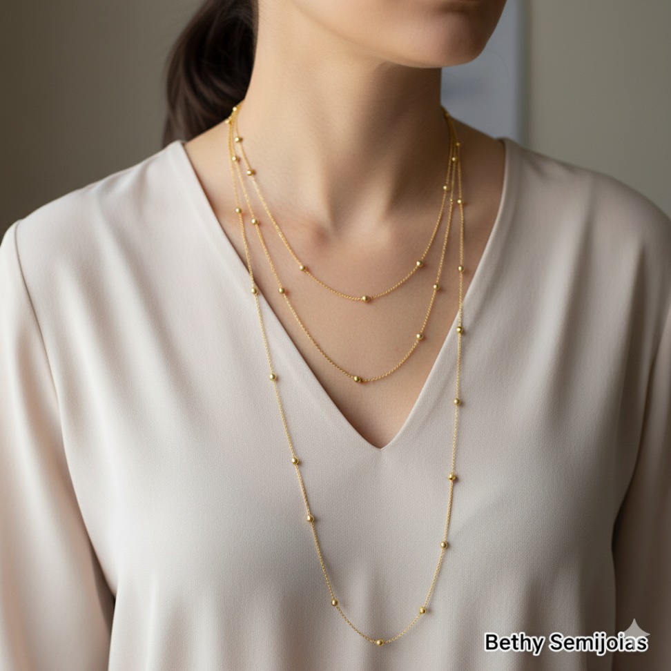 Colar corrente bolinha 1.2 mm 90 cm - #2