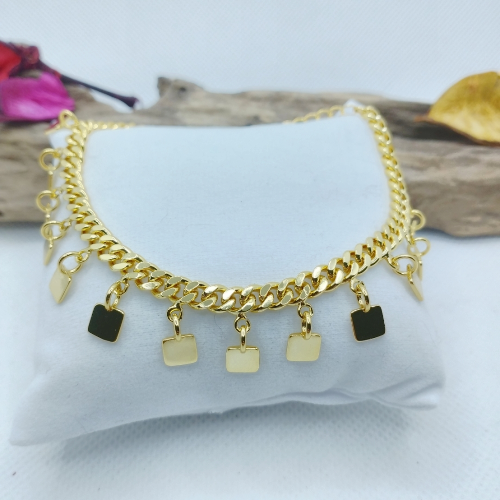 Pulseira Grumet Pingetes Quadrados lisos - #3