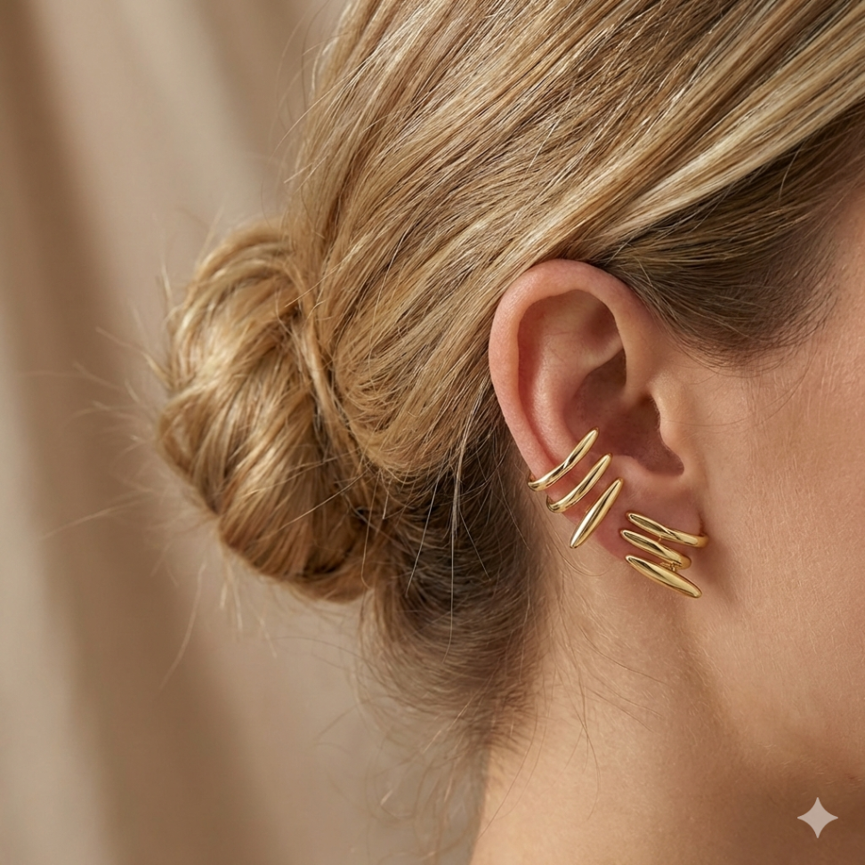 Brinco garra folheado - #2