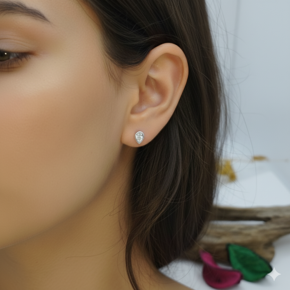 Brinco gota zircônia - #2