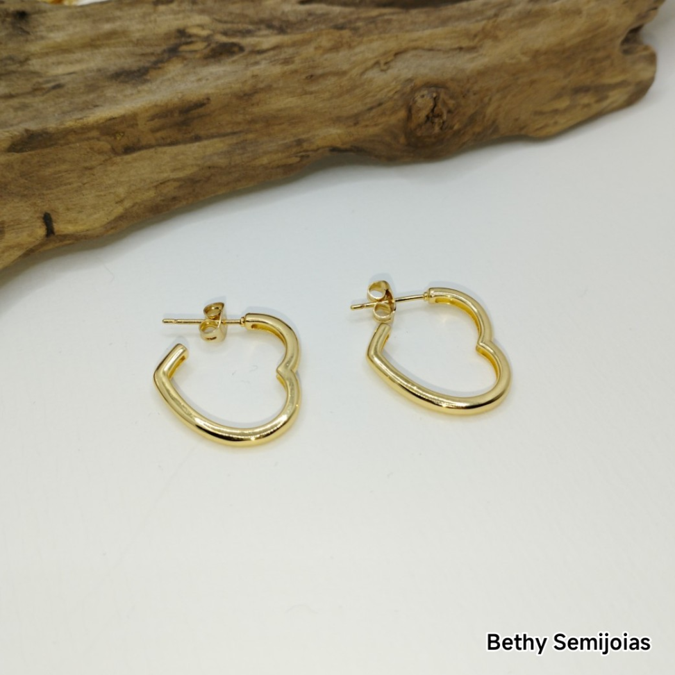 Argola coração 2,2 cm - #1