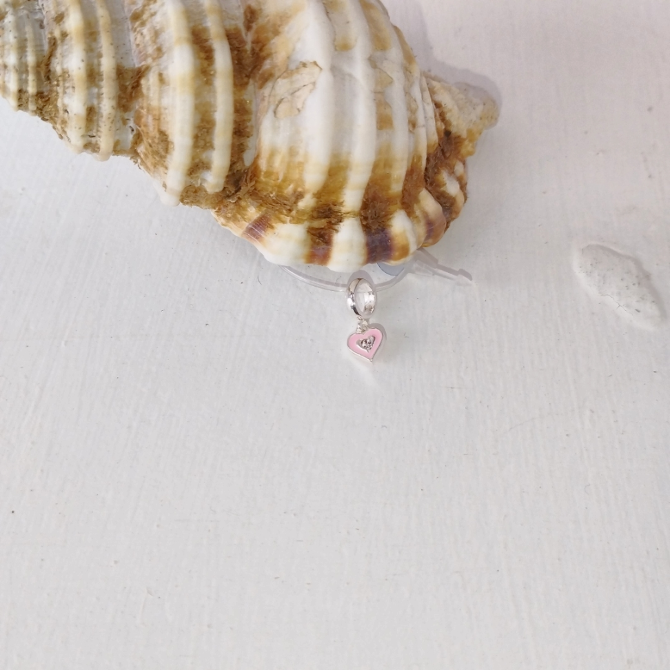 Berloque coração rosa - #3