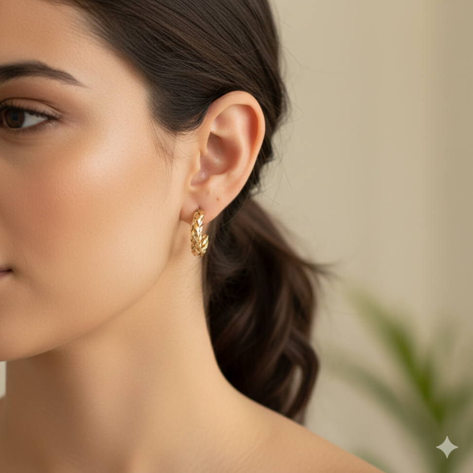 Argola trançada 2 cm - #2