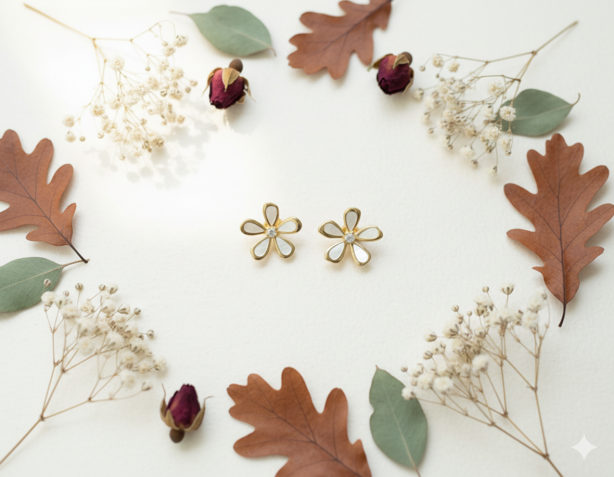 Brincos Flores Madre Perola - #3