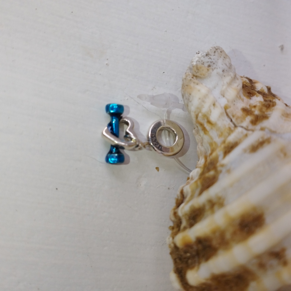 Berloque coração peso azul - #2