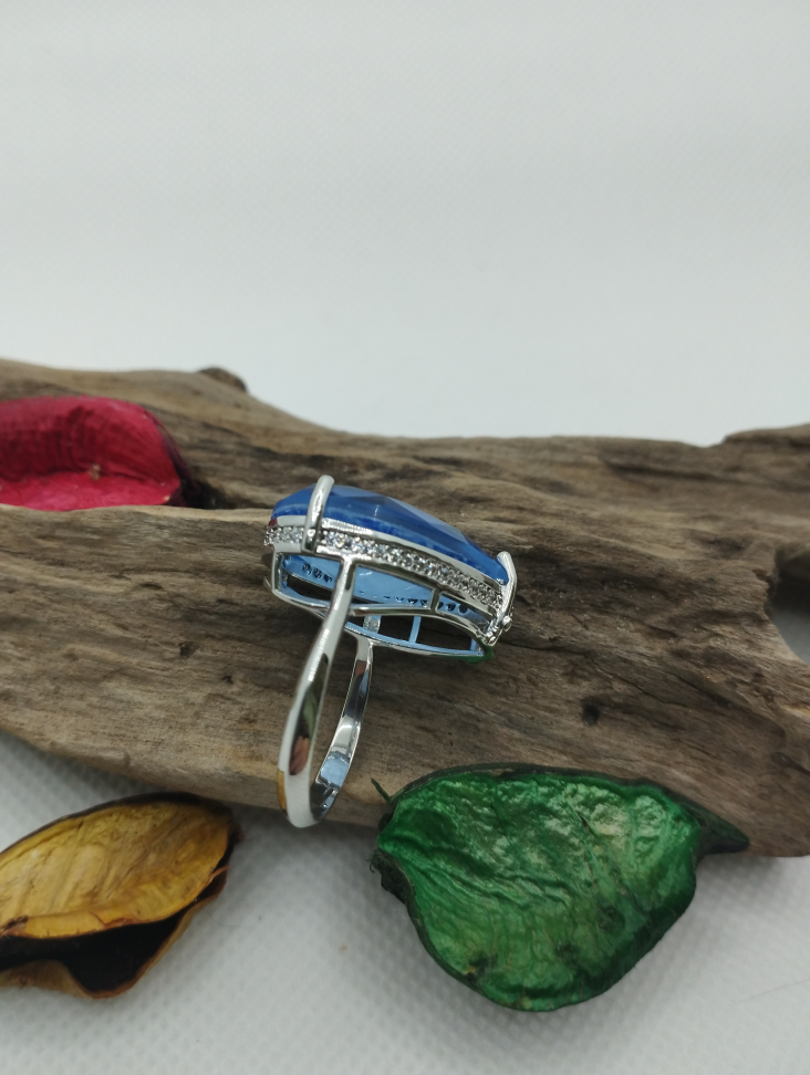 Anel Gota Fusion lilás ródio - #2