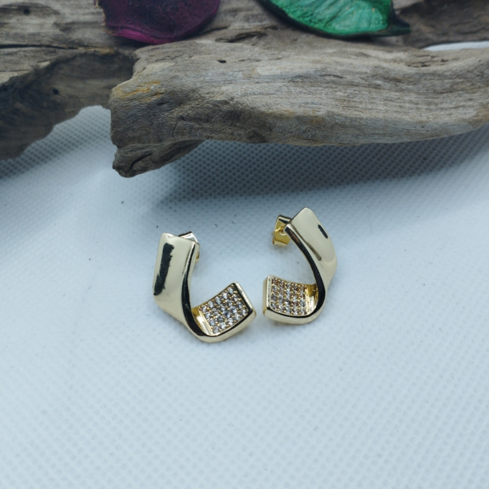 Brincos Essencia estilizado zirconia - #2