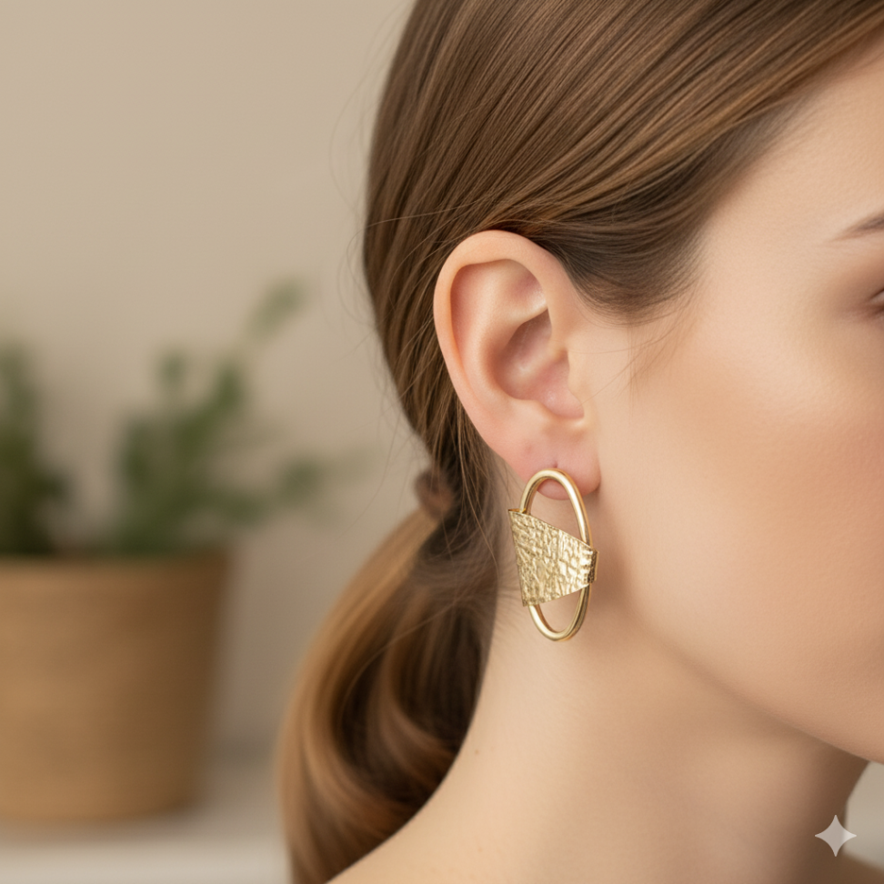 Brinco oval orgânico - #2