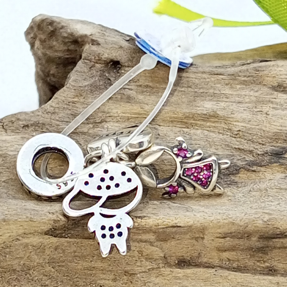 berloque menino azul  menina rosa e coração forever - #2