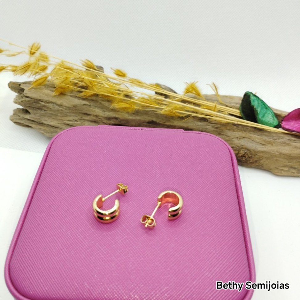 argolinha dupla 1 cm - #3