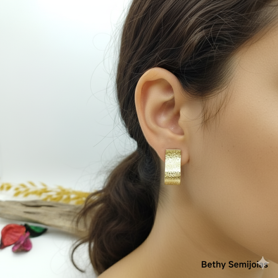 Brinco textura diamantada em onda - #2