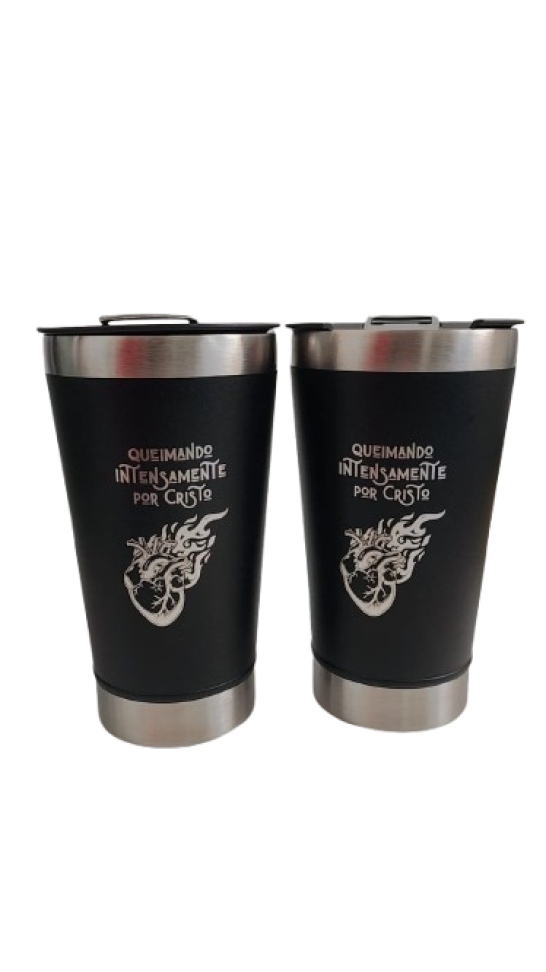 Copo Térmico Conserva 2,5mm Aço Inox 500ml C/Tampa Abridor Cerveja - #2