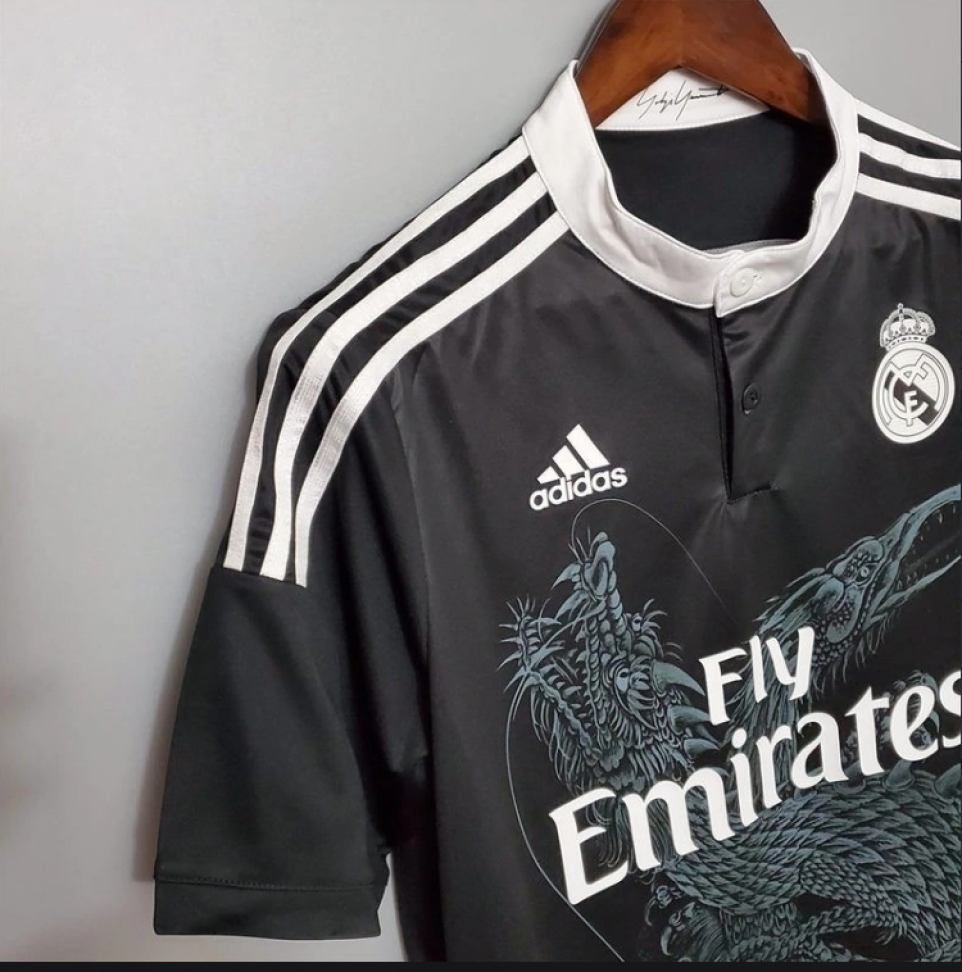 Camisa Preta Real Madrid 2014/2015 Retrô - Preto - #3