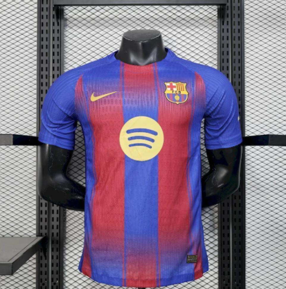 Camisa Barcelona 25/26 Jogador - Azul e Vermelha