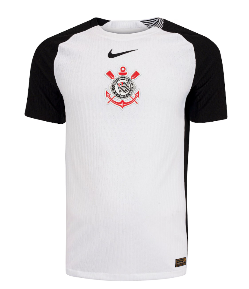 Camisa Corinthians I Jogador - Preto e Branco