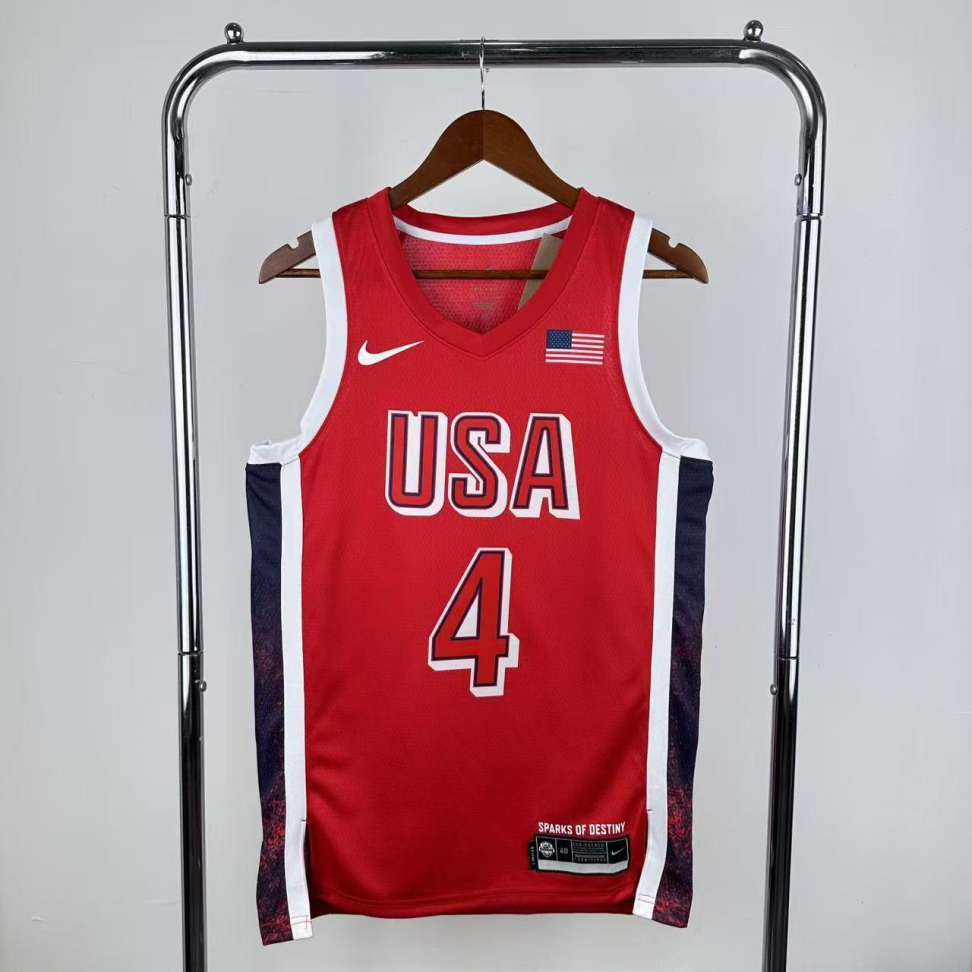Regata NBA USA Vermelha Cury número 4 - Modelo Jogador
