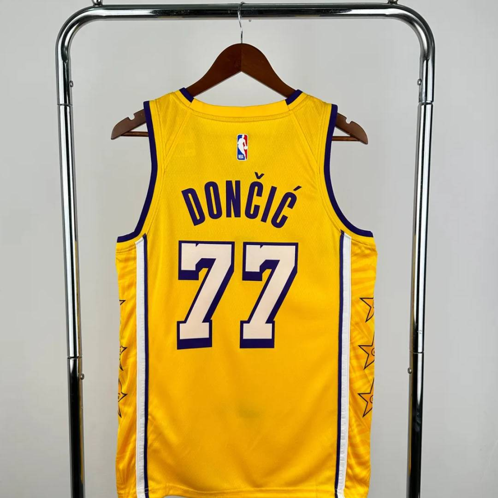 Camisa NBA Los Angeles Lakers 77 Luka Doncic - Amarela