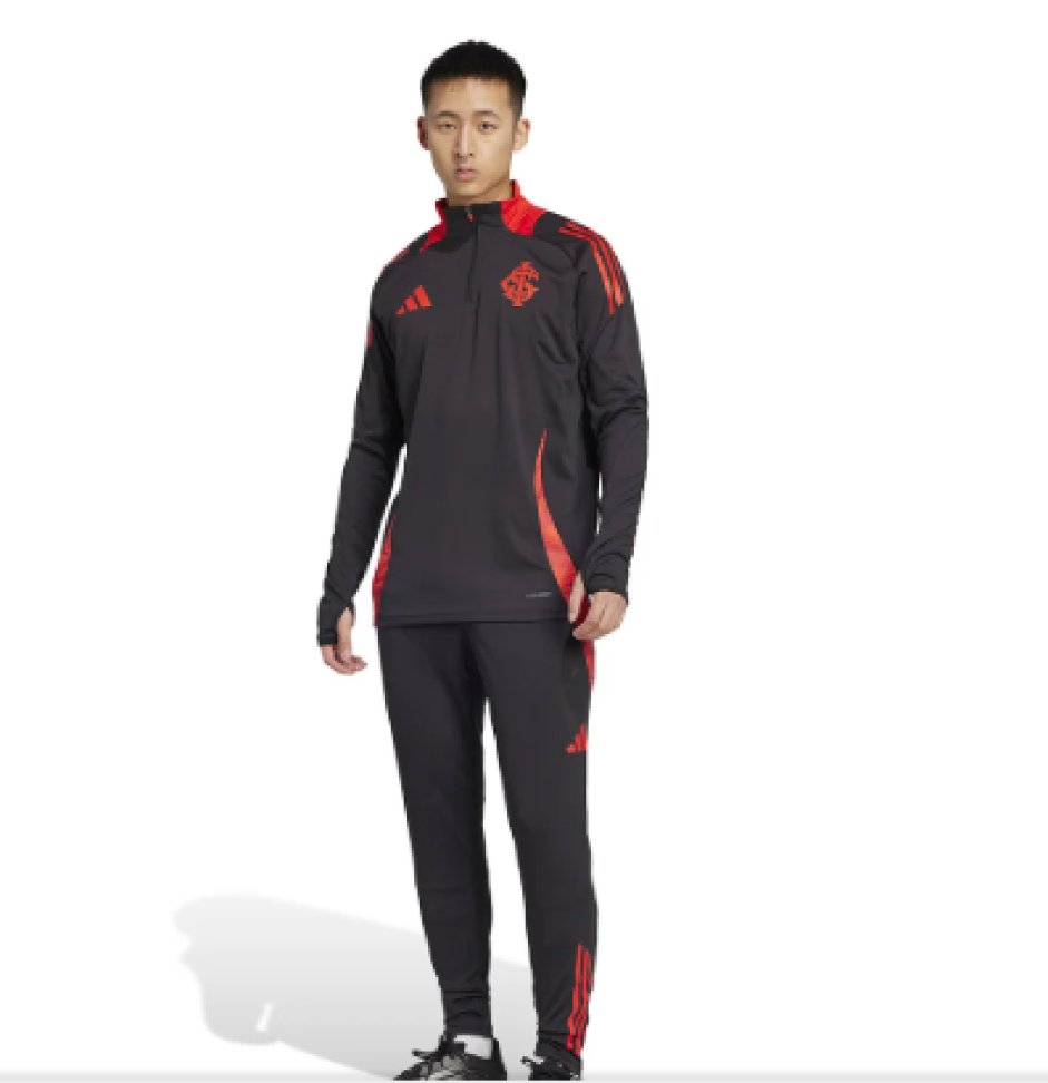 Conjunto Internacional 24/25 - Preto e vermelho