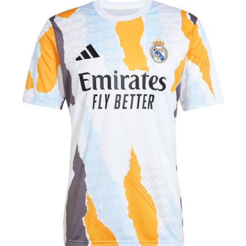 Camisa Real Madrid Pré Jogo 25/26 - Torcedor Laranja