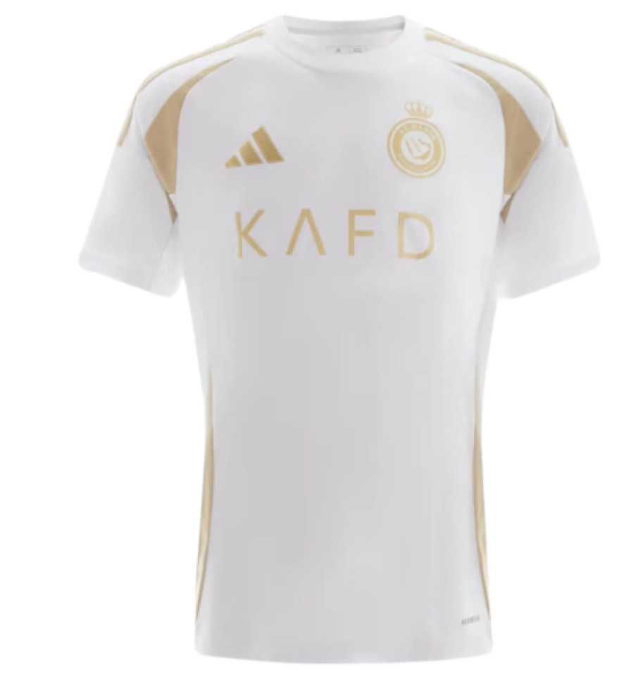 Camisa Al Nassr III 24/25 Jogador - Branco e Dourado