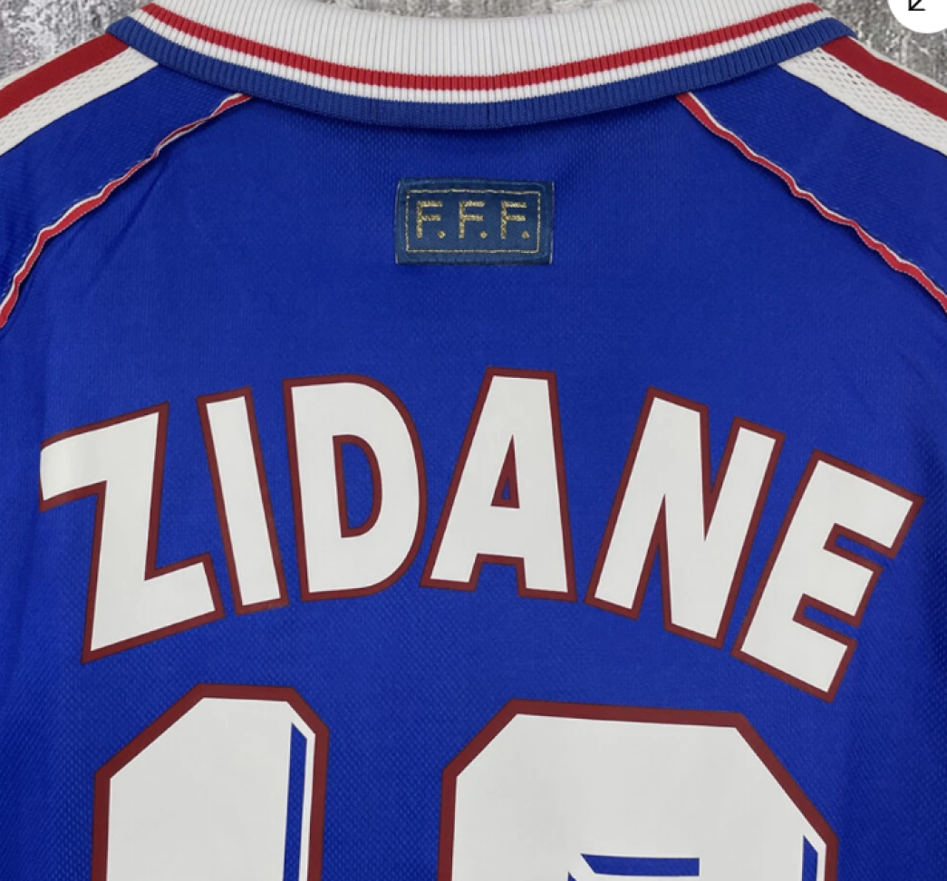 Camisa Retrô Zidane França 1998