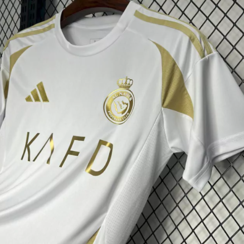 Camisa Al Nassr III 24/25 Jogador - Branco e Dourado - #3