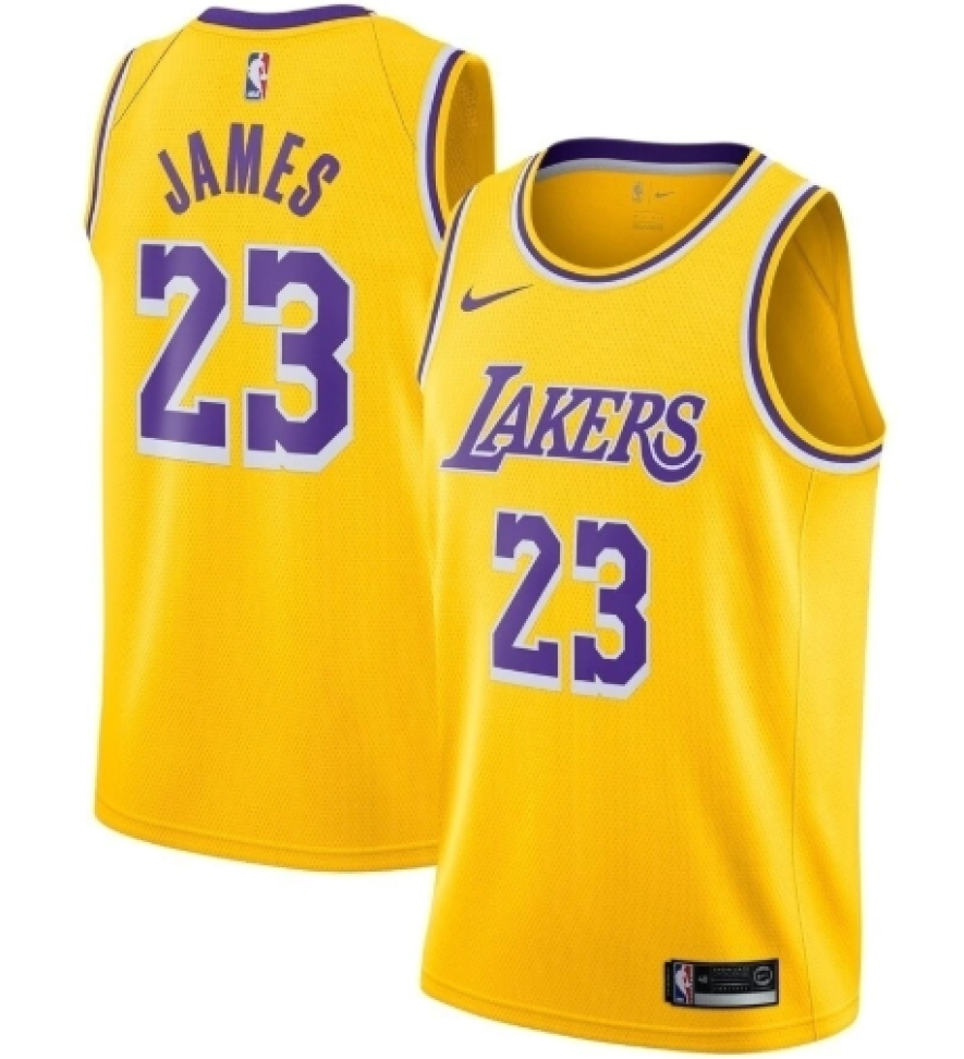 Regata NBA Nike Swingman - Los Angeles Lakers Amarela - James #23