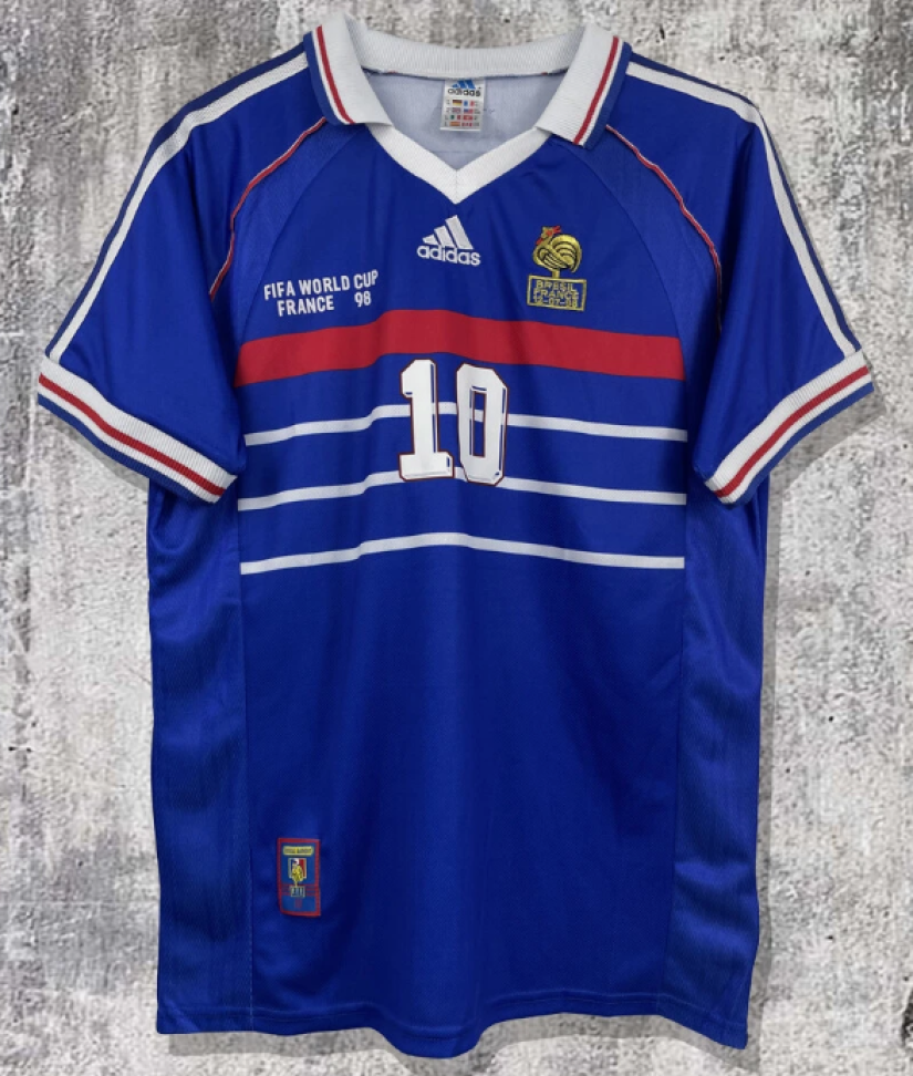 Camisa Retrô Zidane França 1998 - #6