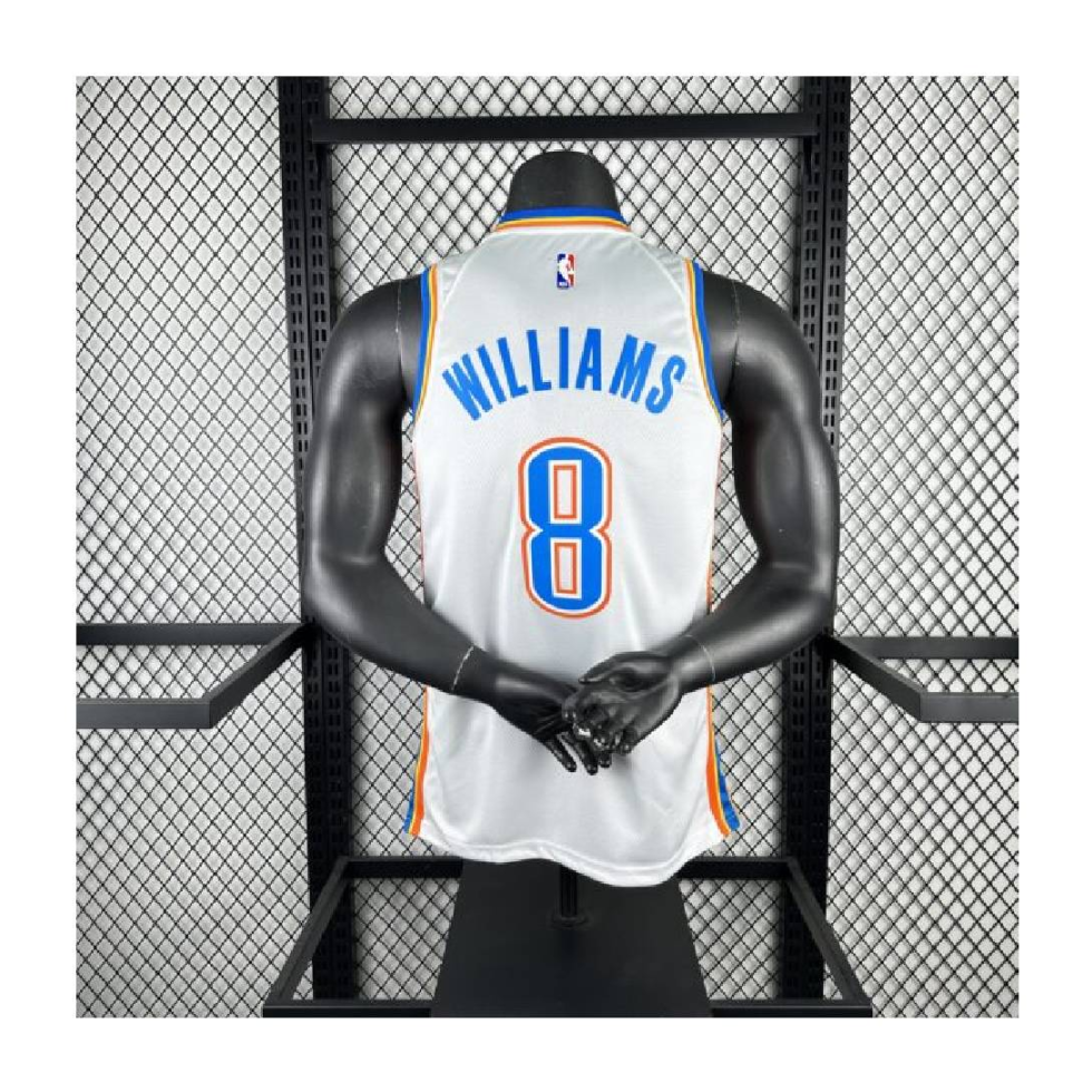 Camisa NBA Oklahoma City Thunder 8 Jalen Williams - Branca