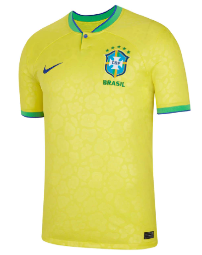 Camisa Brasil Nike 22/23 Copa do Mundo Masculina Torcedor Amarela