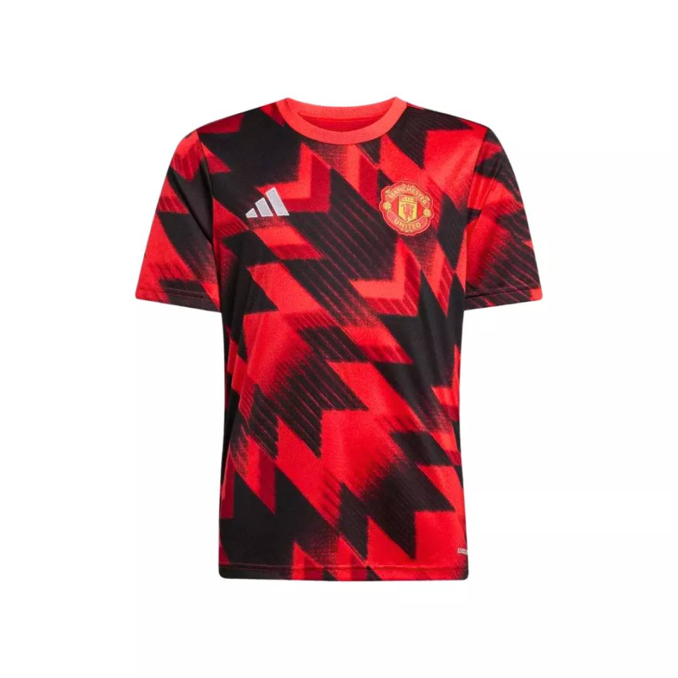 Camisa Manchester United 25/26 Treino Torcedor - Vermelho e Preto