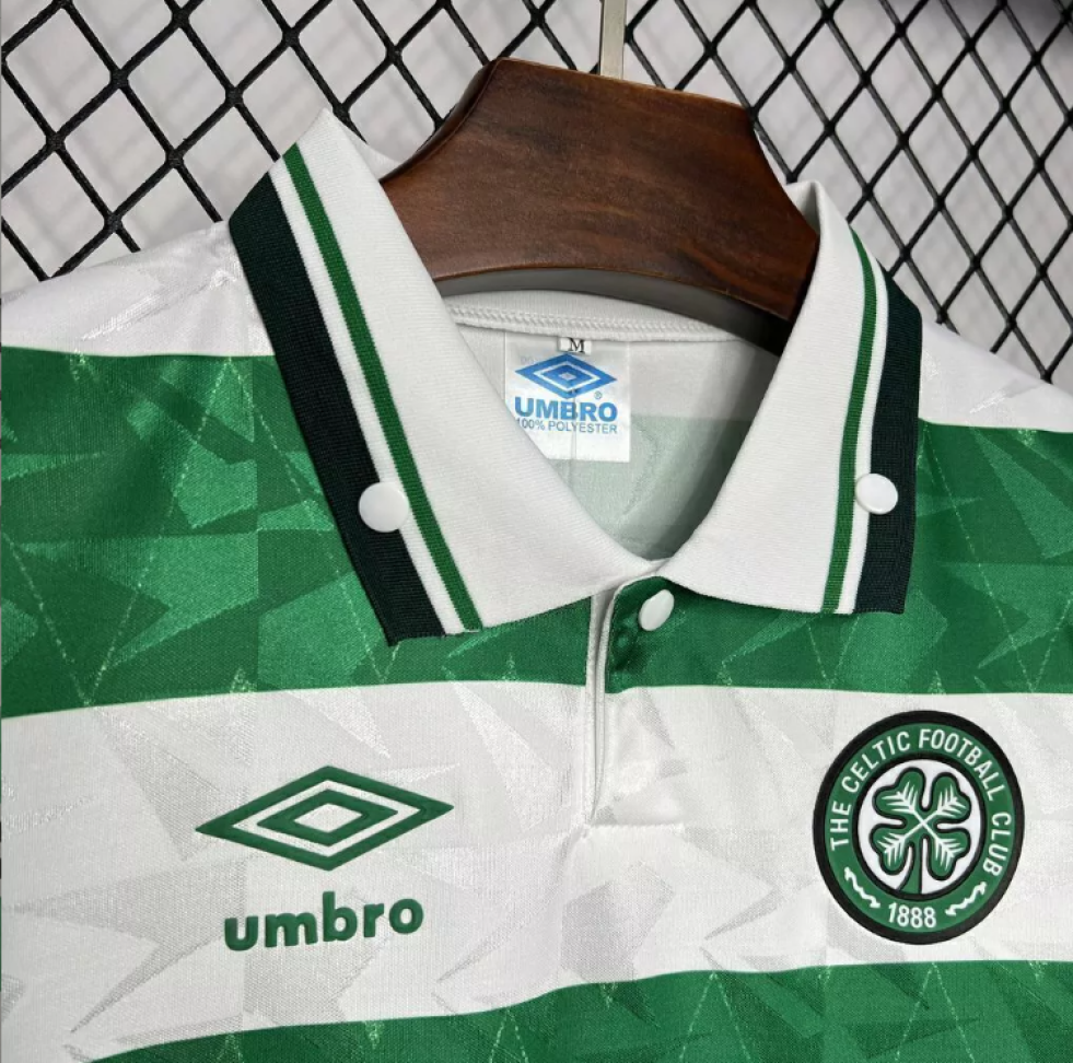 Camisa Retro Celtic FC 89/91 - Verde e Branco - #4