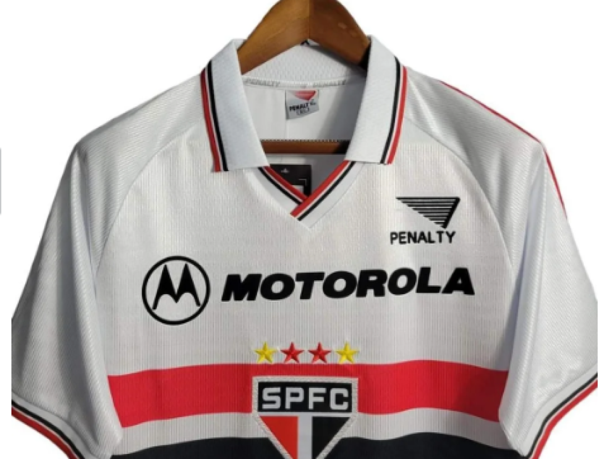 Camisa São Paulo I Retrô Penalty 2000 Motorola - Branco - #3