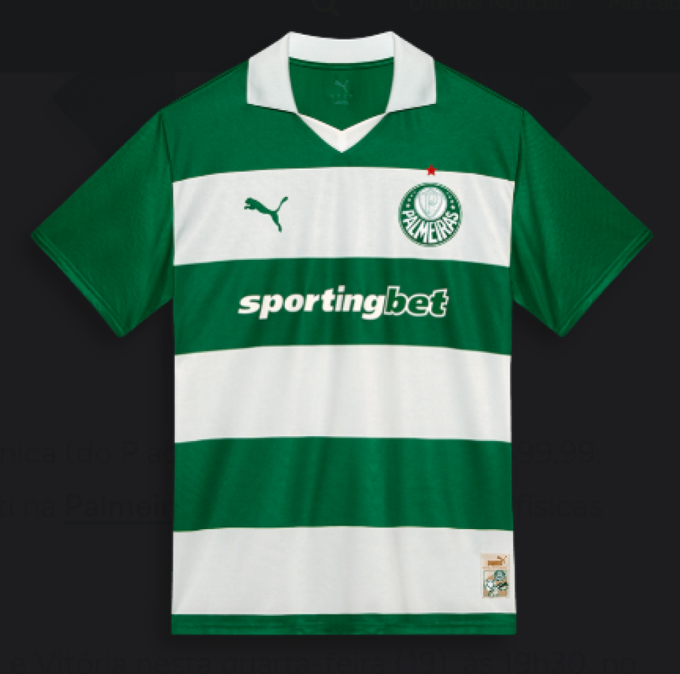 Camisa Palmeiras Listrada Avanti 25/26 Jogador - Verde Branco