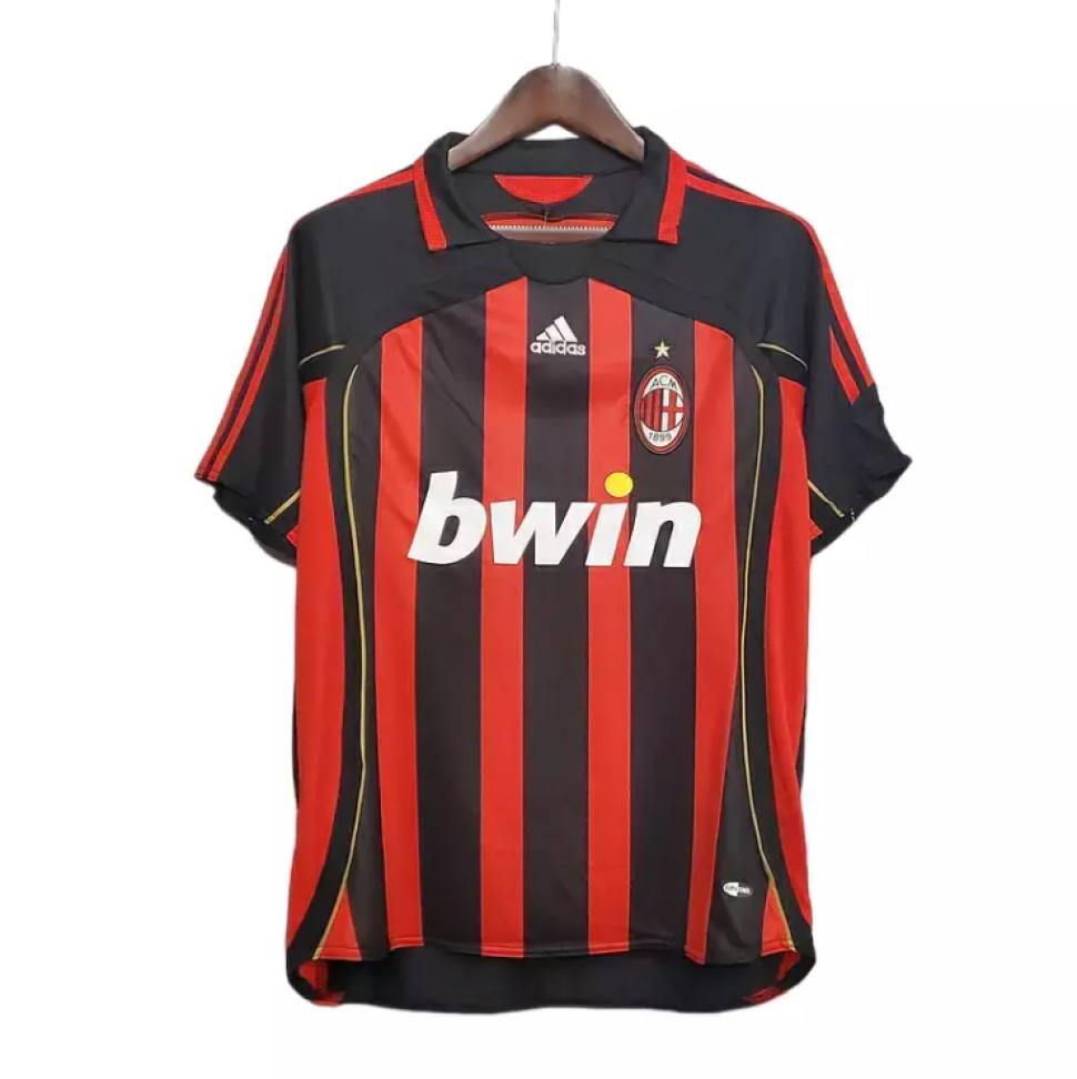 Camisa Retrô Milan 0708 Kaká - Azul e Vermelha