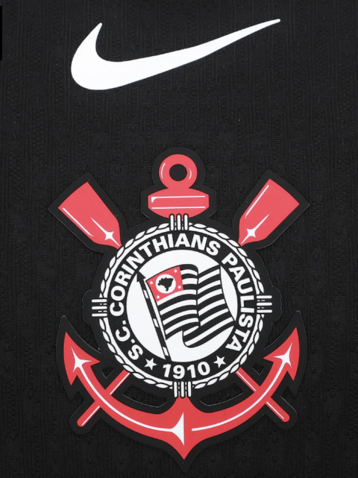 Camisa Corinthians II 25/26 Jogador - Preto e Branco - #5