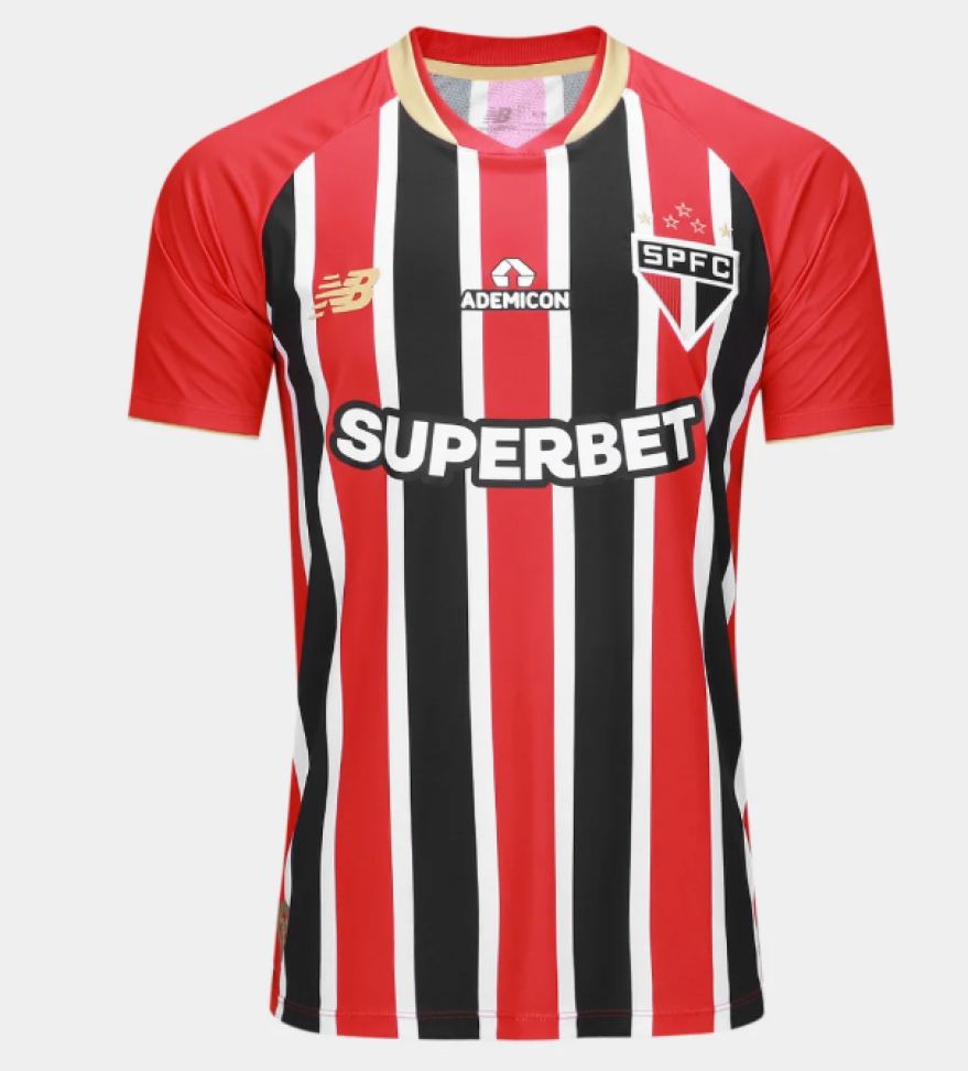 Camisa São Paulo II 25/26 Torcedor - Vermelho+Branco