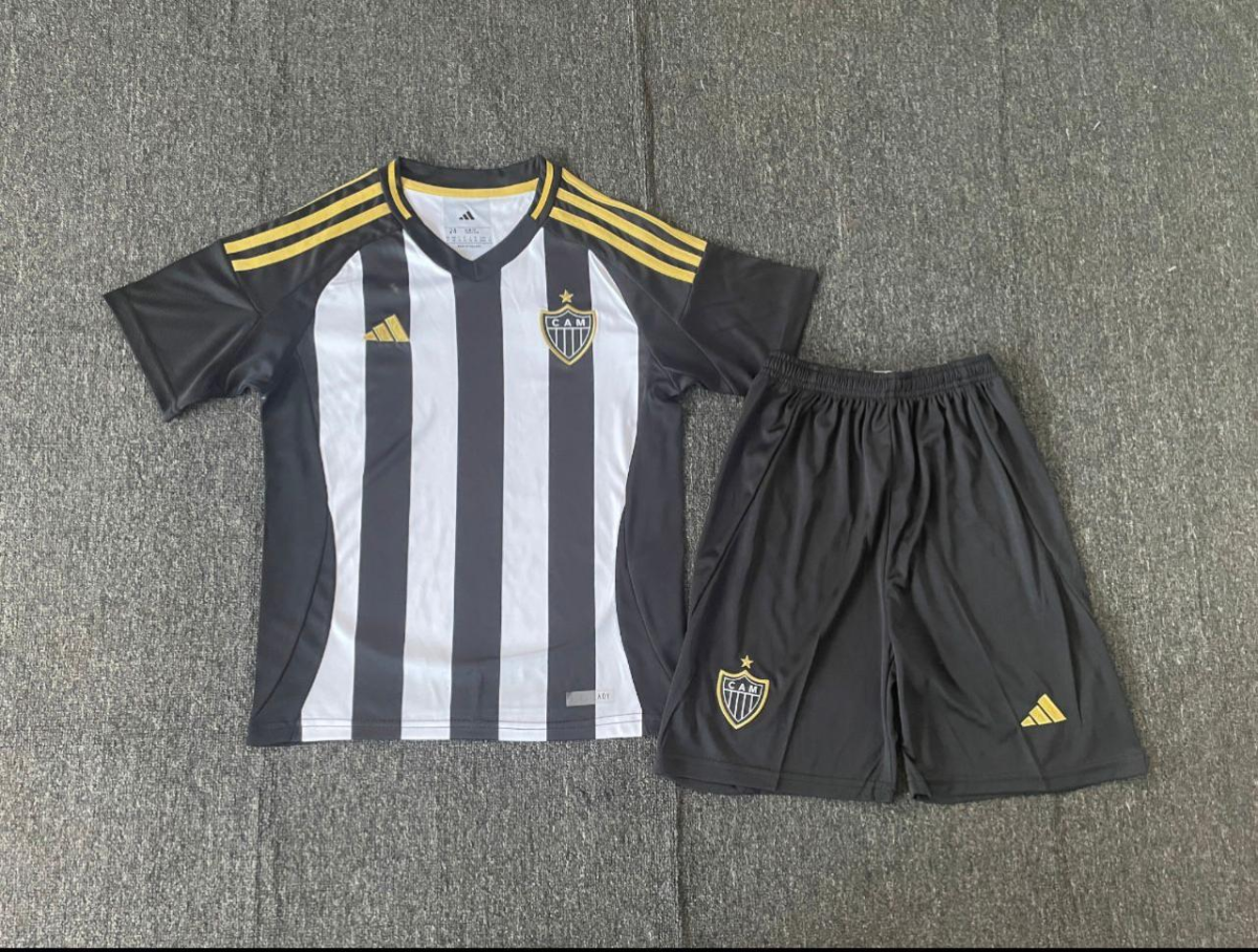 Conjunto Infantil Atletico MG - Preto e Dourado