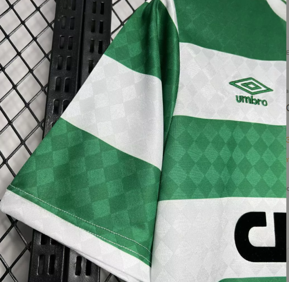 Camisa Retro Celtic FC 89/91 - Verde e Branco - #3