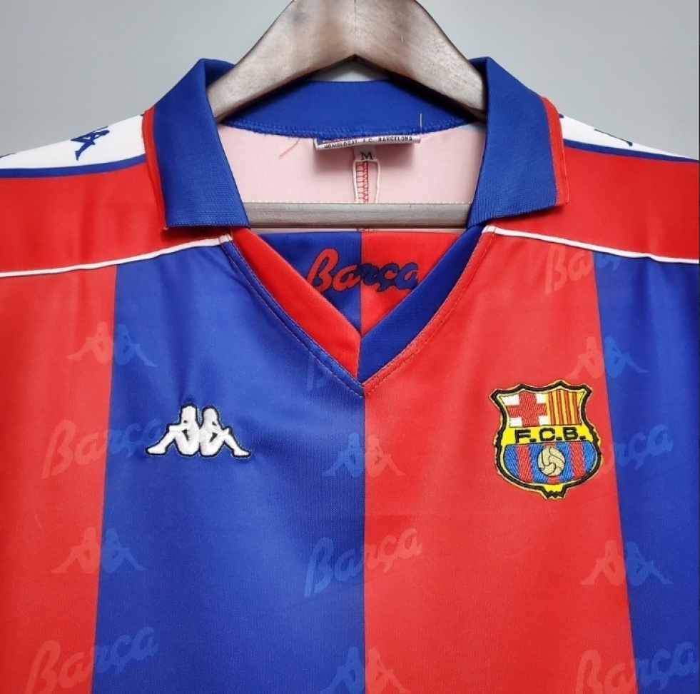 Camisa Retrô Barcelona 93/95 - Azul e Vermelho - #3