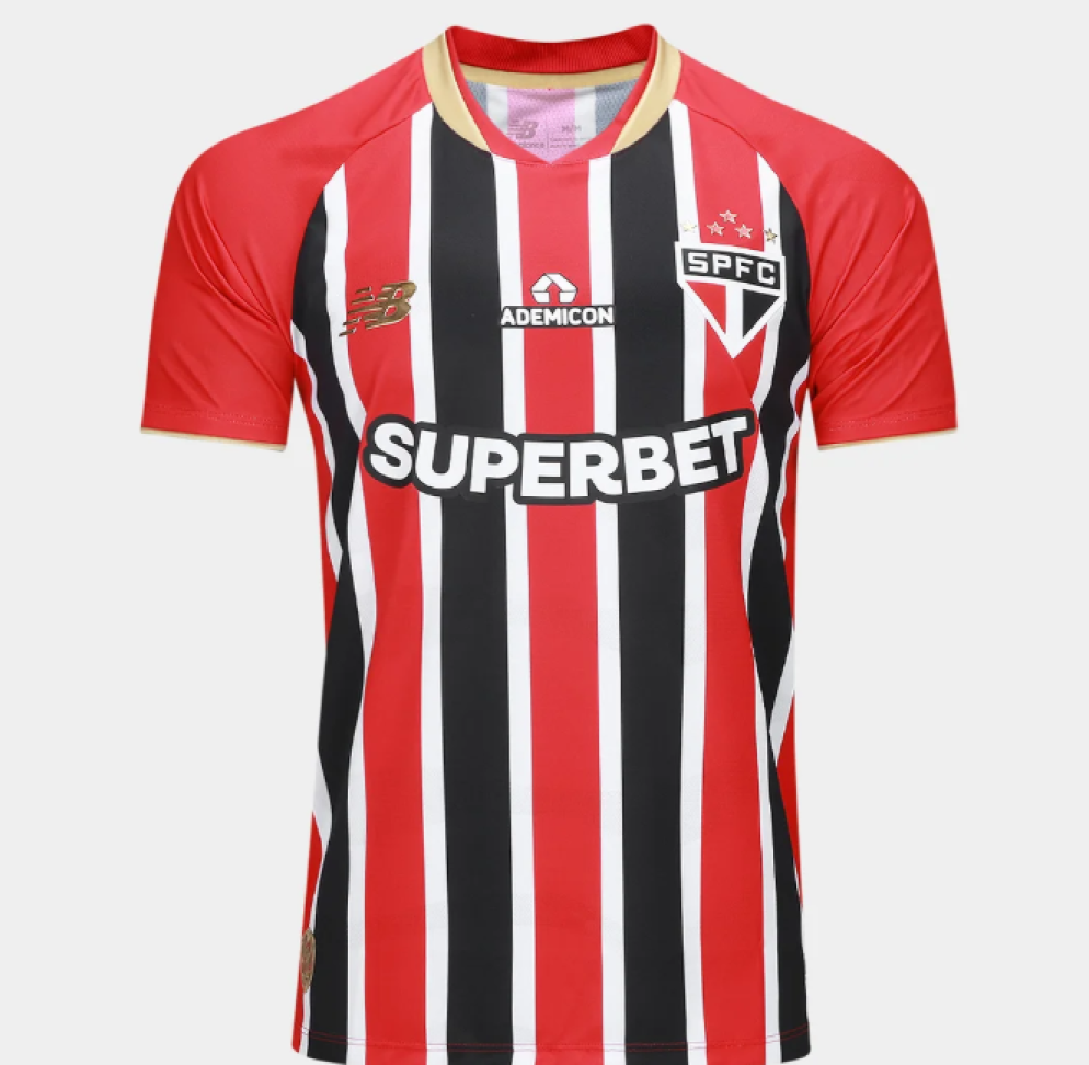 Camisa São Paulo II 25/26 Jogador New Balance - Vermelho e Branco